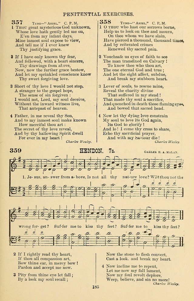 Hymn and Tune Book of the Methodist Episcopal Church, South (Round Note Ed.) page 185