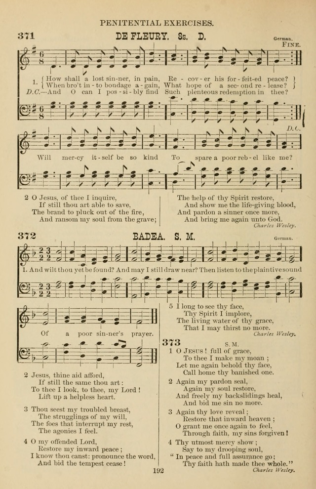 Hymn and Tune Book of the Methodist Episcopal Church, South (Round Note Ed.) page 192