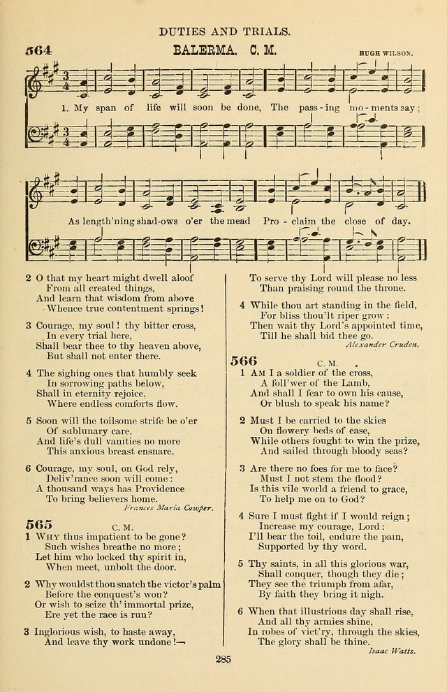Hymn and Tune Book of the Methodist Episcopal Church, South (Round Note Ed.) page 285