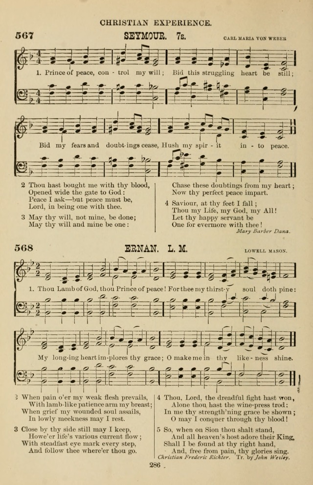 Hymn and Tune Book of the Methodist Episcopal Church, South (Round Note Ed.) page 286