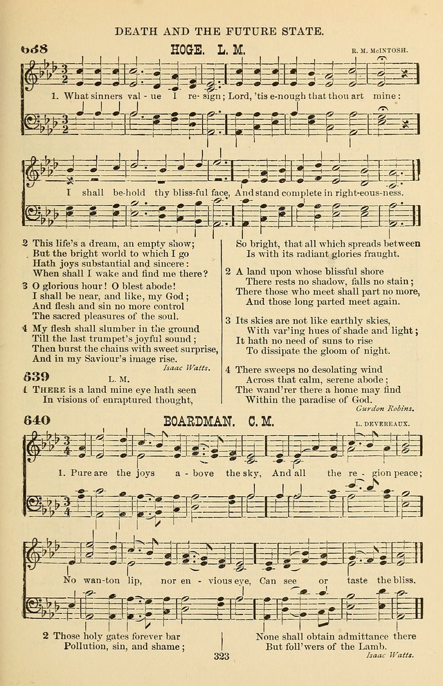 Hymn and Tune Book of the Methodist Episcopal Church, South (Round Note Ed.) page 323