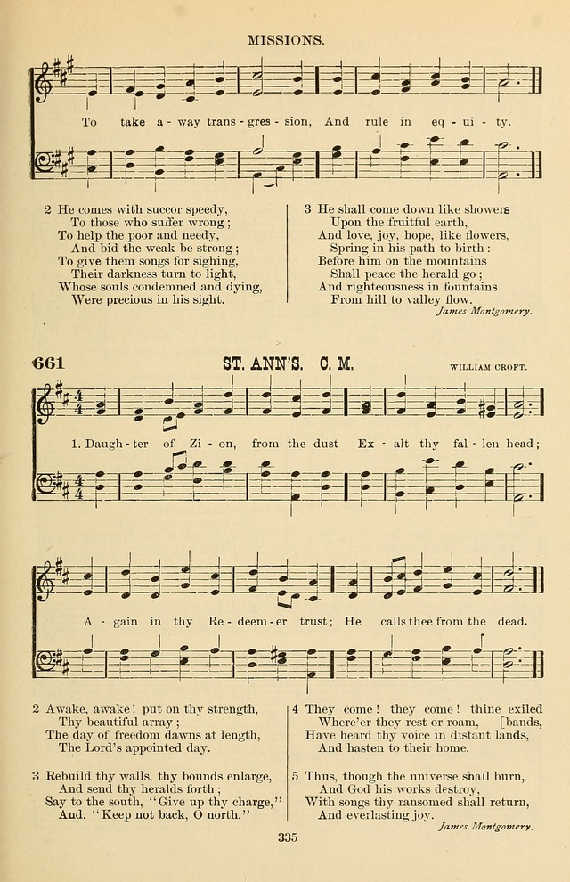 Hymn and Tune Book of the Methodist Episcopal Church, South (Round Note Ed.) page 335
