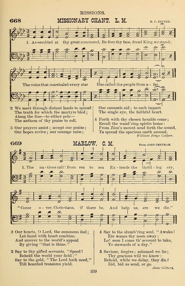 Hymn and Tune Book of the Methodist Episcopal Church, South (Round Note Ed.) page 339