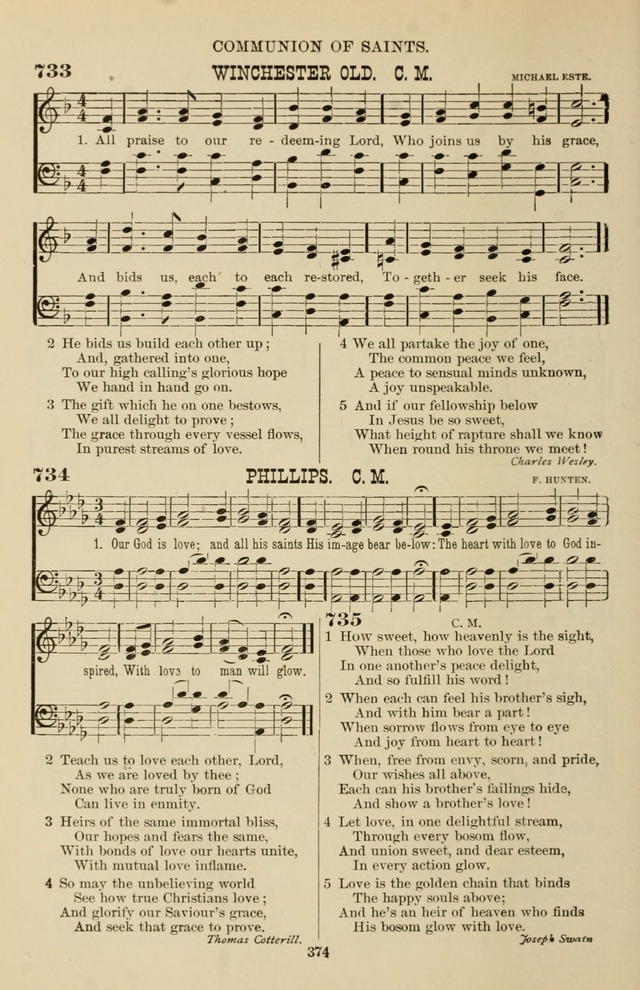 Hymn and Tune Book of the Methodist Episcopal Church, South (Round Note Ed.) page 374