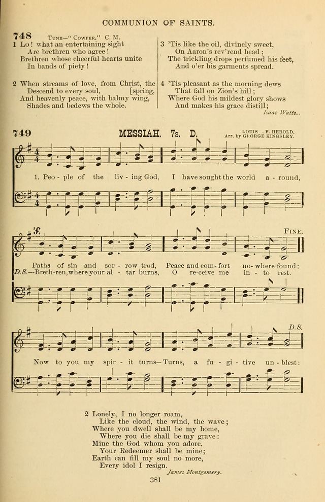 Hymn and Tune Book of the Methodist Episcopal Church, South (Round Note Ed.) page 381