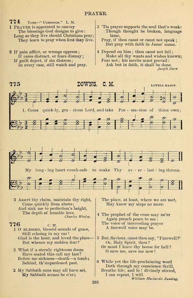 Hymn and Tune Book of the Methodist Episcopal Church, South (Round Note Ed.) page 393