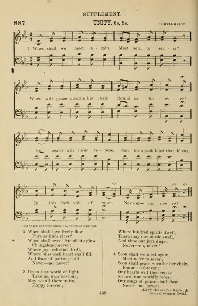 Hymn and Tune Book of the Methodist Episcopal Church, South (Round Note Ed.) page 468