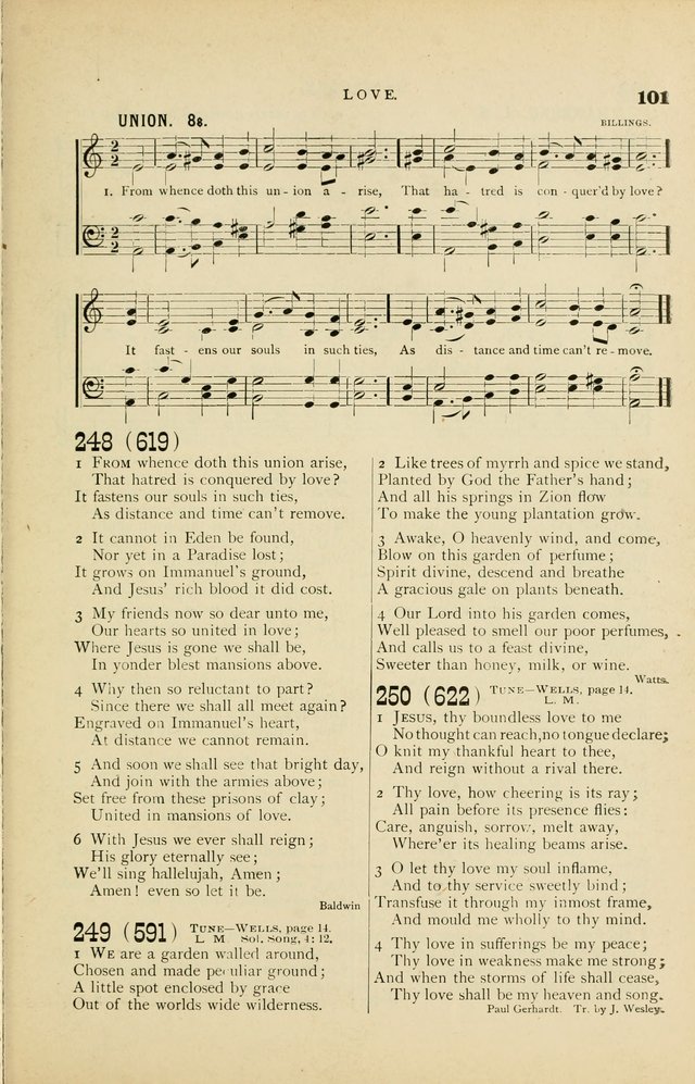 Hymn and Tune Book for Use in Old School or Primitive Baptist Churches page 101