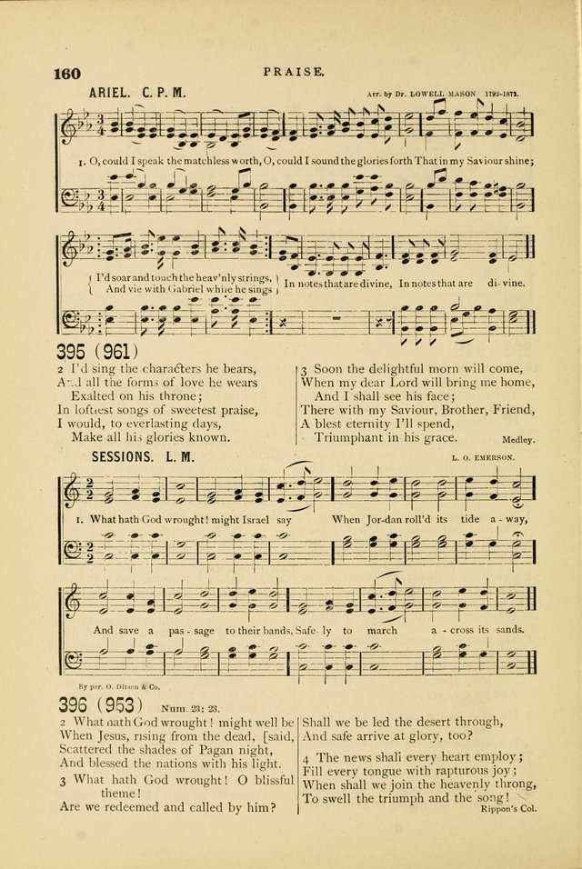 Hymn and Tune Book for Use in Old School or Primitive Baptist Churches page 160