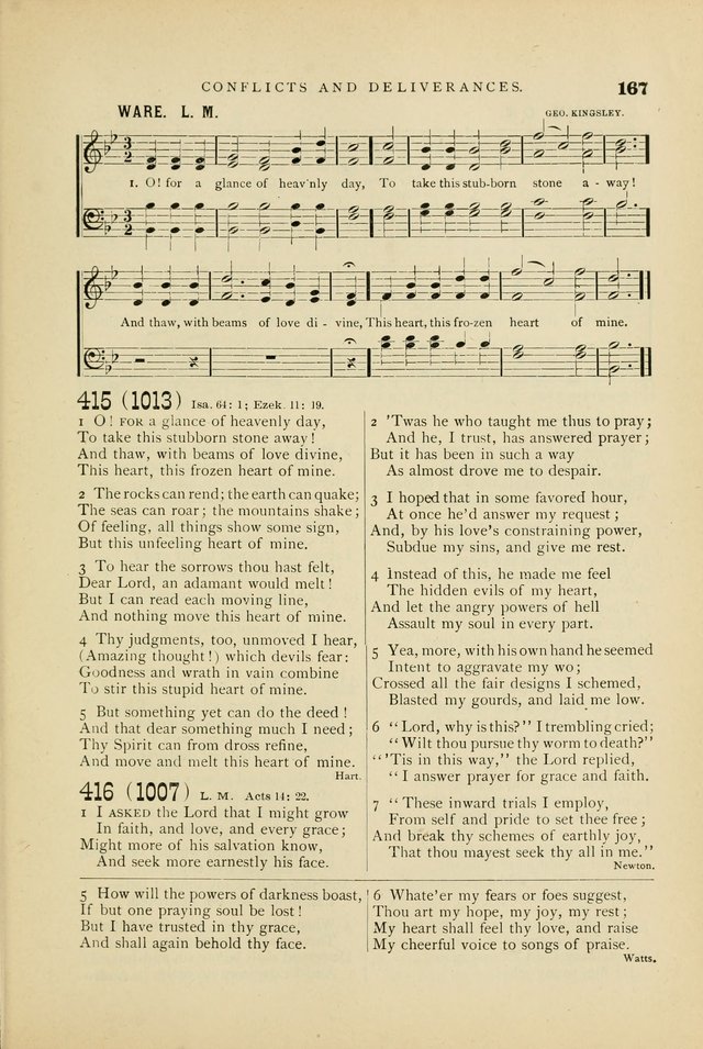 Hymn and Tune Book for Use in Old School or Primitive Baptist Churches page 167