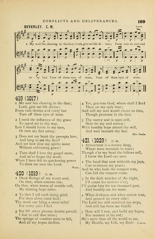 Hymn and Tune Book for Use in Old School or Primitive Baptist Churches page 169