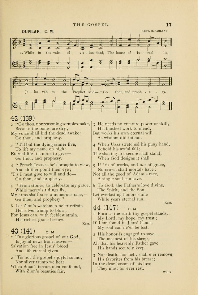 Hymn and Tune Book for Use in Old School or Primitive Baptist Churches page 17