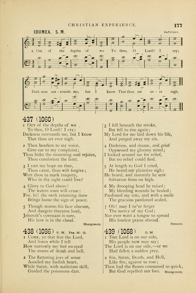 Hymn and Tune Book for Use in Old School or Primitive Baptist Churches page 177