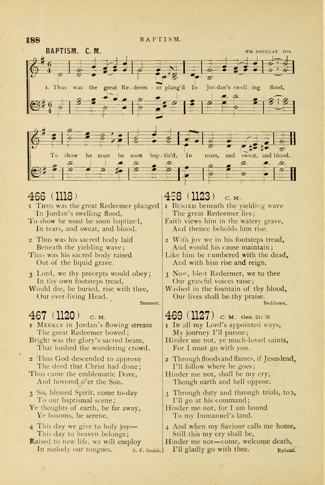 Hymn and Tune Book for Use in Old School or Primitive Baptist Churches page 188