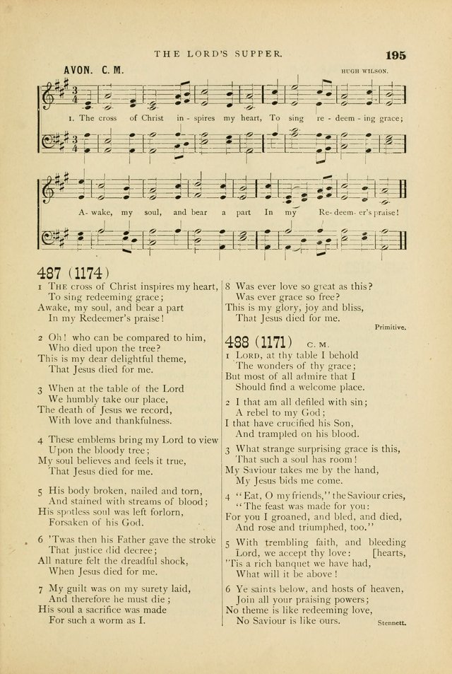 Hymn and Tune Book for Use in Old School or Primitive Baptist Churches page 195
