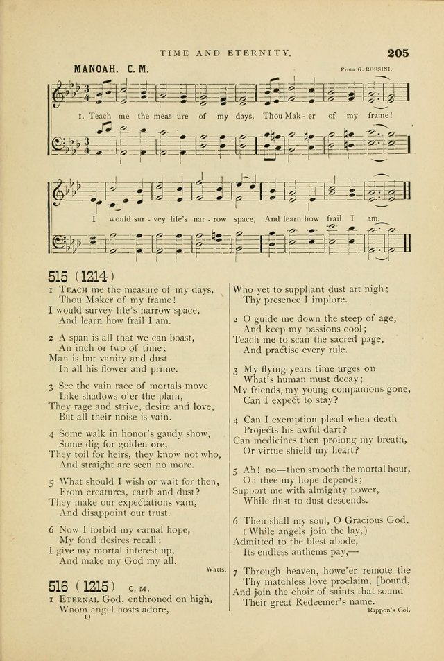 Hymn and Tune Book for Use in Old School or Primitive Baptist Churches page 205