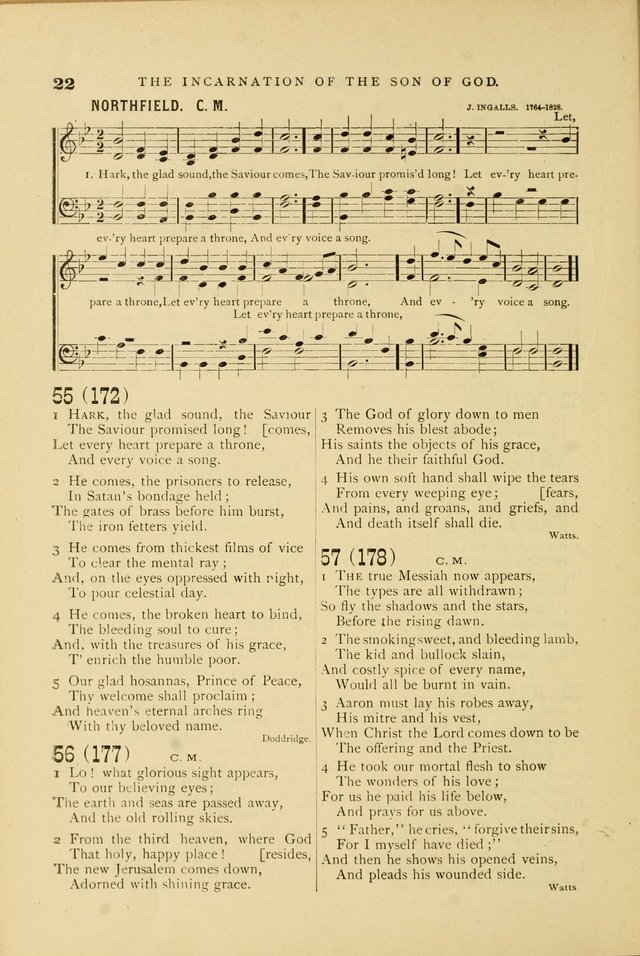 Hymn and Tune Book for Use in Old School or Primitive Baptist Churches page 22