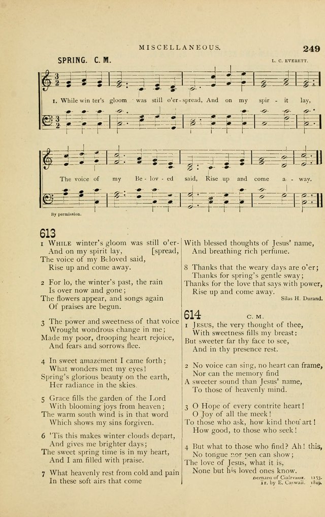 Hymn and Tune Book for Use in Old School or Primitive Baptist Churches page 249
