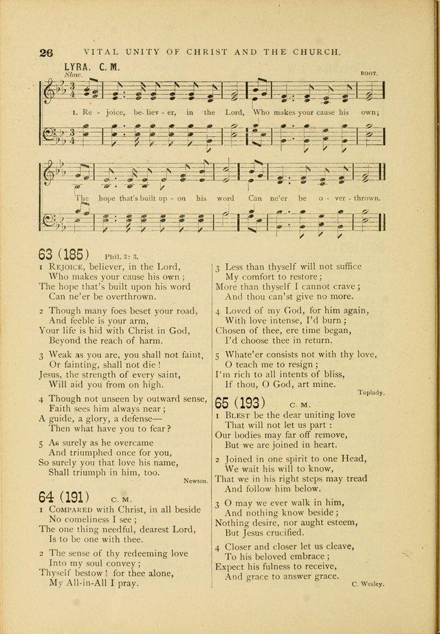 Hymn and Tune Book for Use in Old School or Primitive Baptist Churches page 26