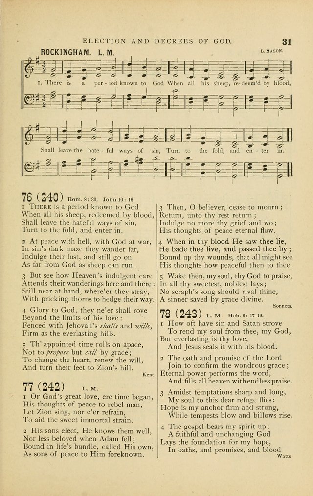 Hymn and Tune Book for Use in Old School or Primitive Baptist Churches page 31