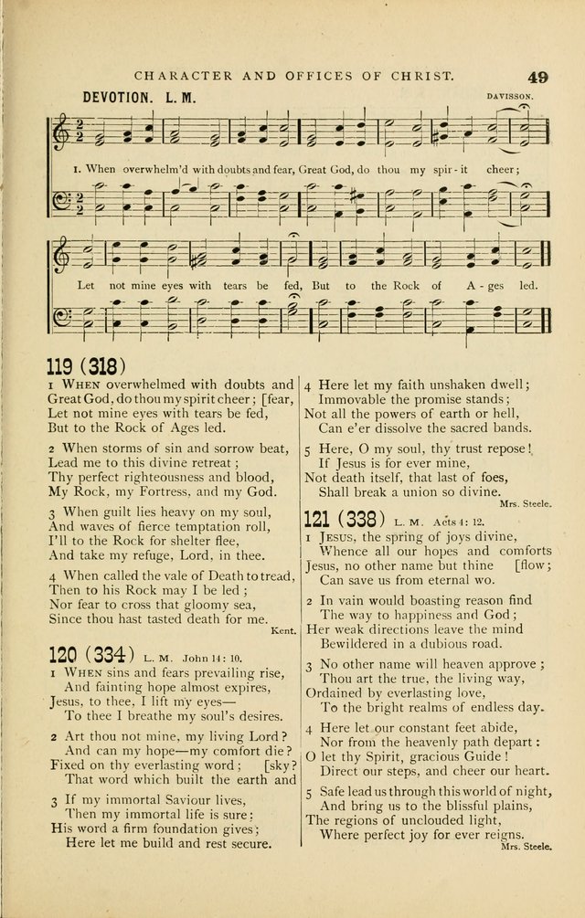 Hymn and Tune Book for Use in Old School or Primitive Baptist Churches page 49