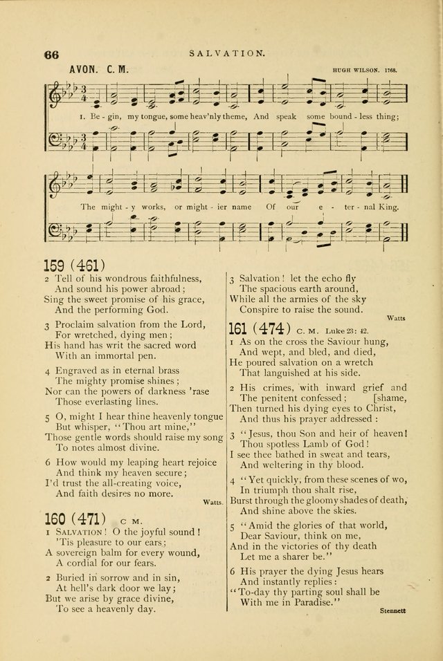 Hymn and Tune Book for Use in Old School or Primitive Baptist Churches page 66