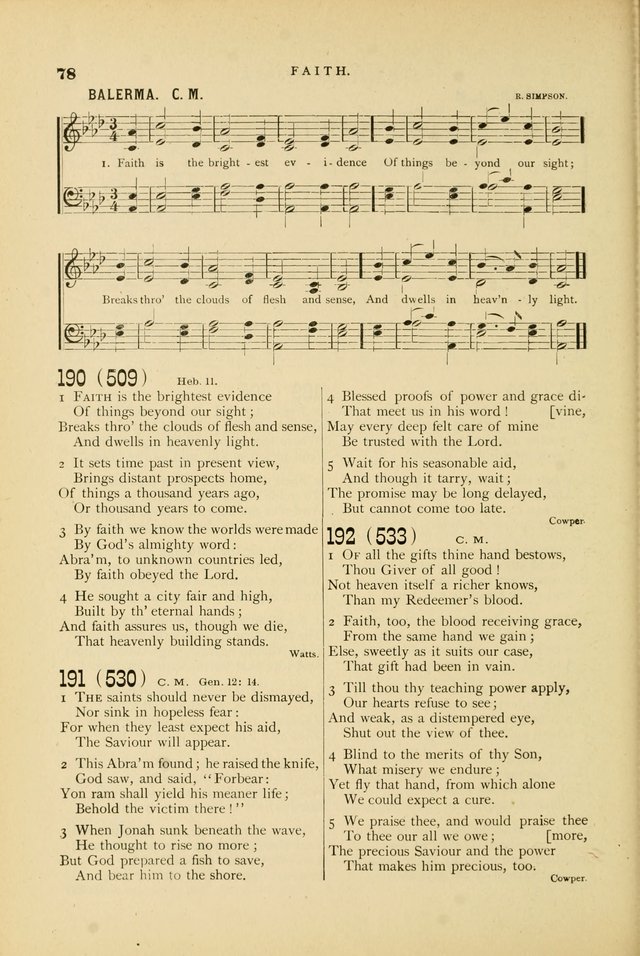 Hymn and Tune Book for Use in Old School or Primitive Baptist Churches page 78