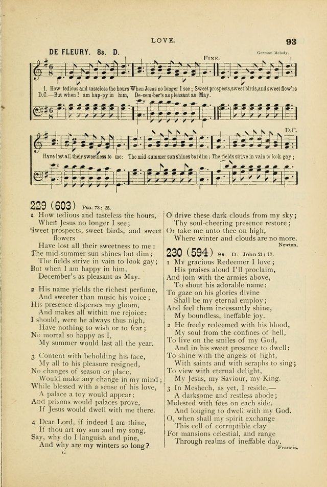 Hymn and Tune Book for Use in Old School or Primitive Baptist Churches page 93