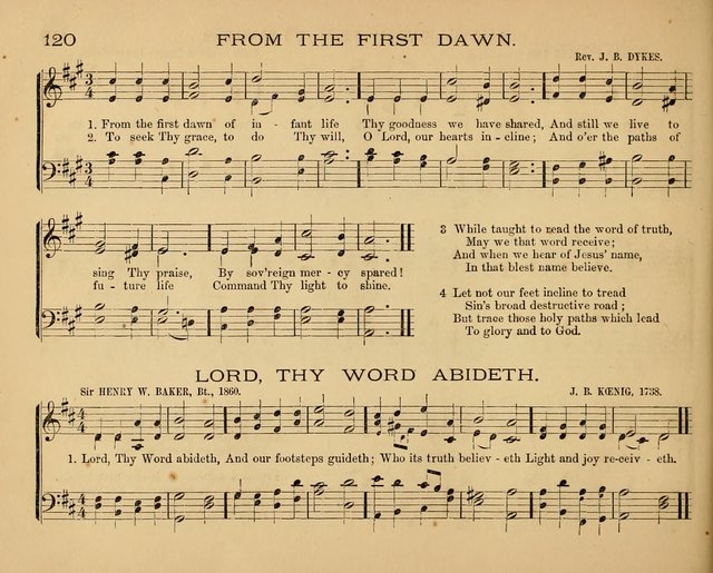 The Hymnary with Tunes: a collection of music for Sunday schools page 120