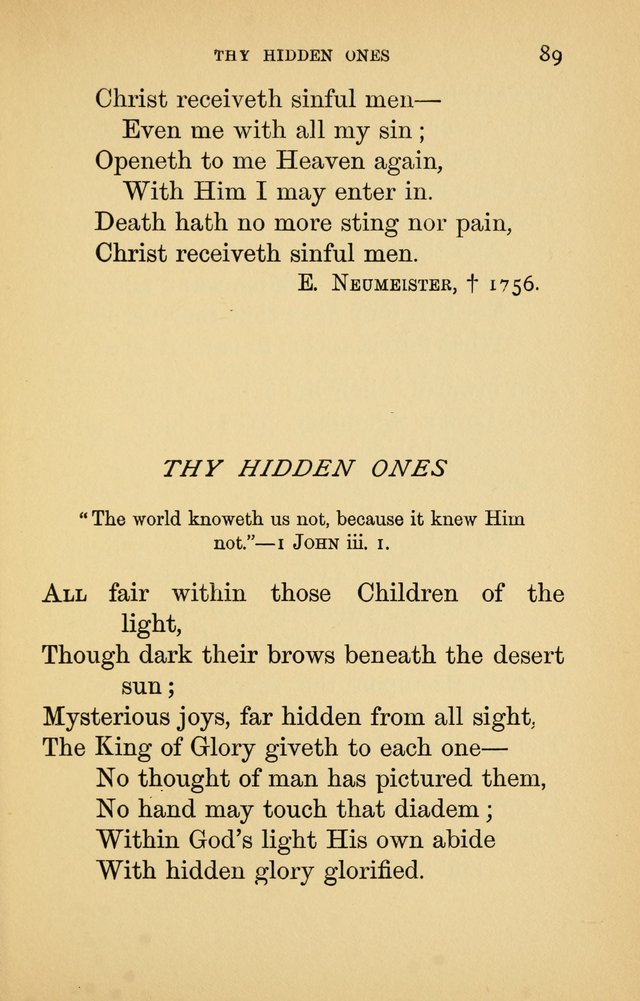 Hymns of Ter Steegen and Others (Second Series) page 89