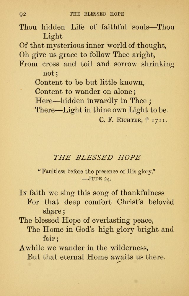 Hymns of Ter Steegen and Others (Second Series) page 92