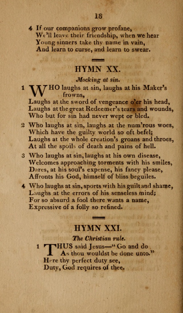 Hymns for the Use of Children page 18
