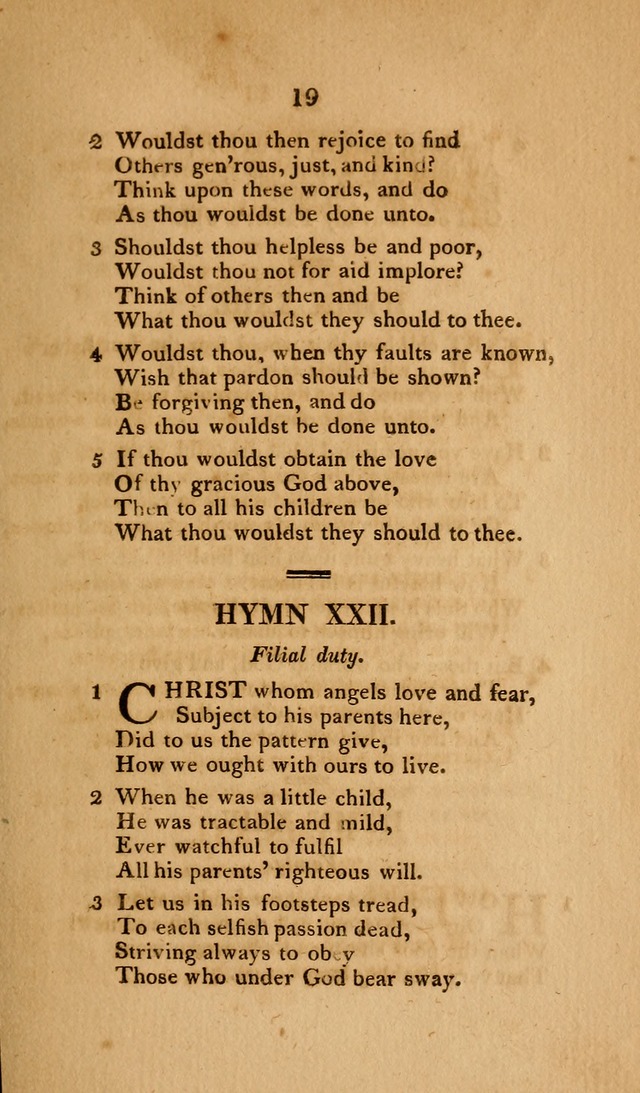 Hymns for the Use of Children page 19