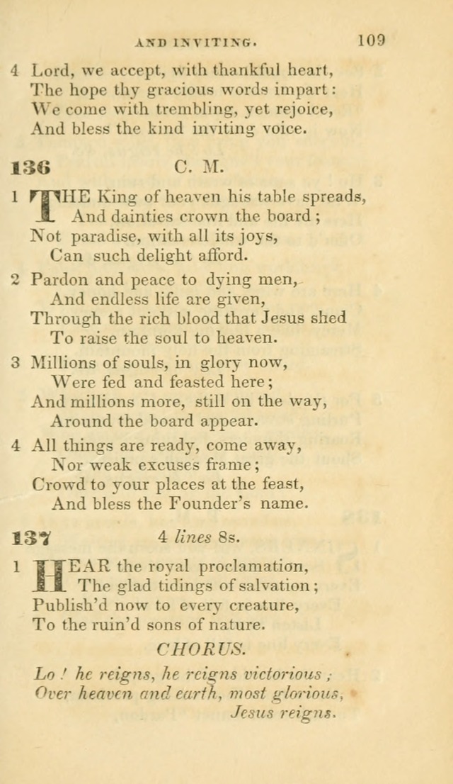 Hymns selected from various authors: for the use of the Evangelical Association, and all lovers of pious devotion (5th ed.) page 109