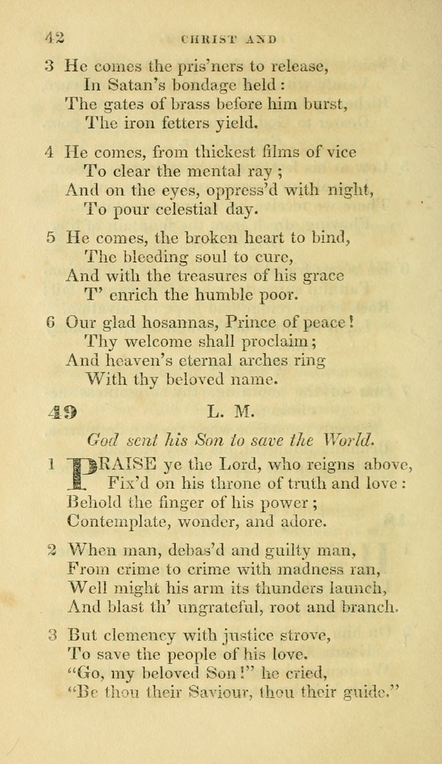 Hymns selected from various authors: for the use of the Evangelical Association, and all lovers of pious devotion (5th ed.) page 42