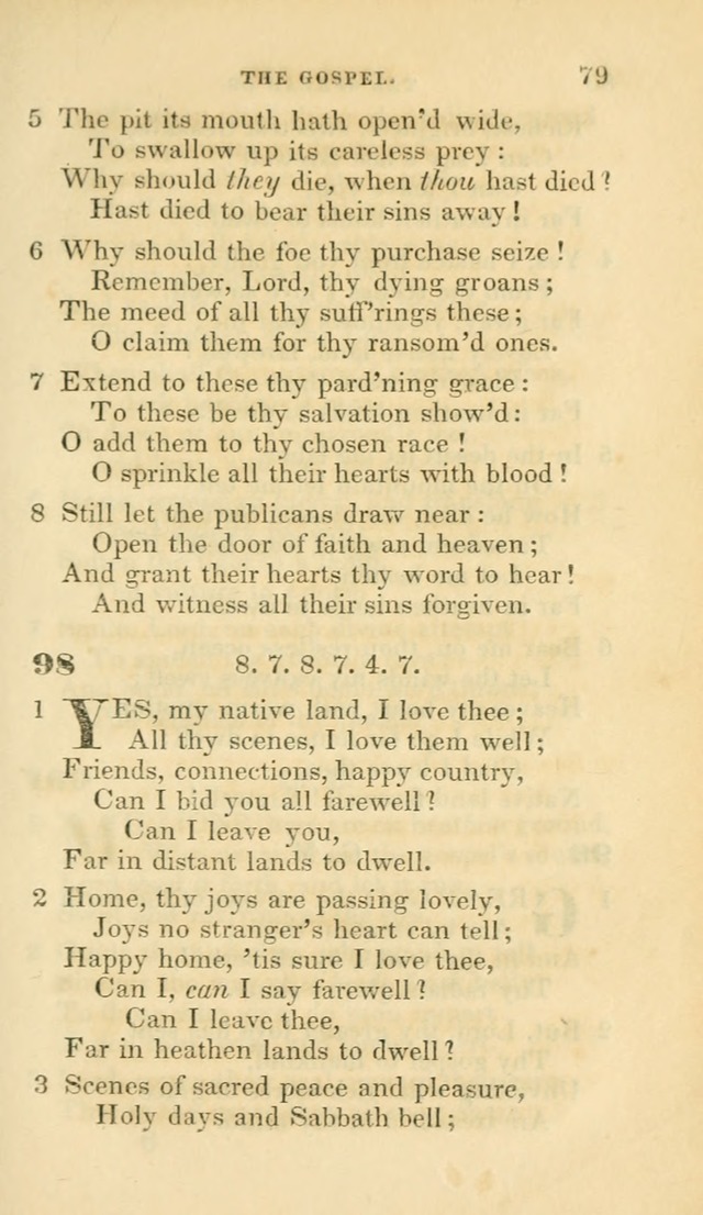 Hymns selected from various authors: for the use of the Evangelical Association, and all lovers of pious devotion (5th ed.) page 79