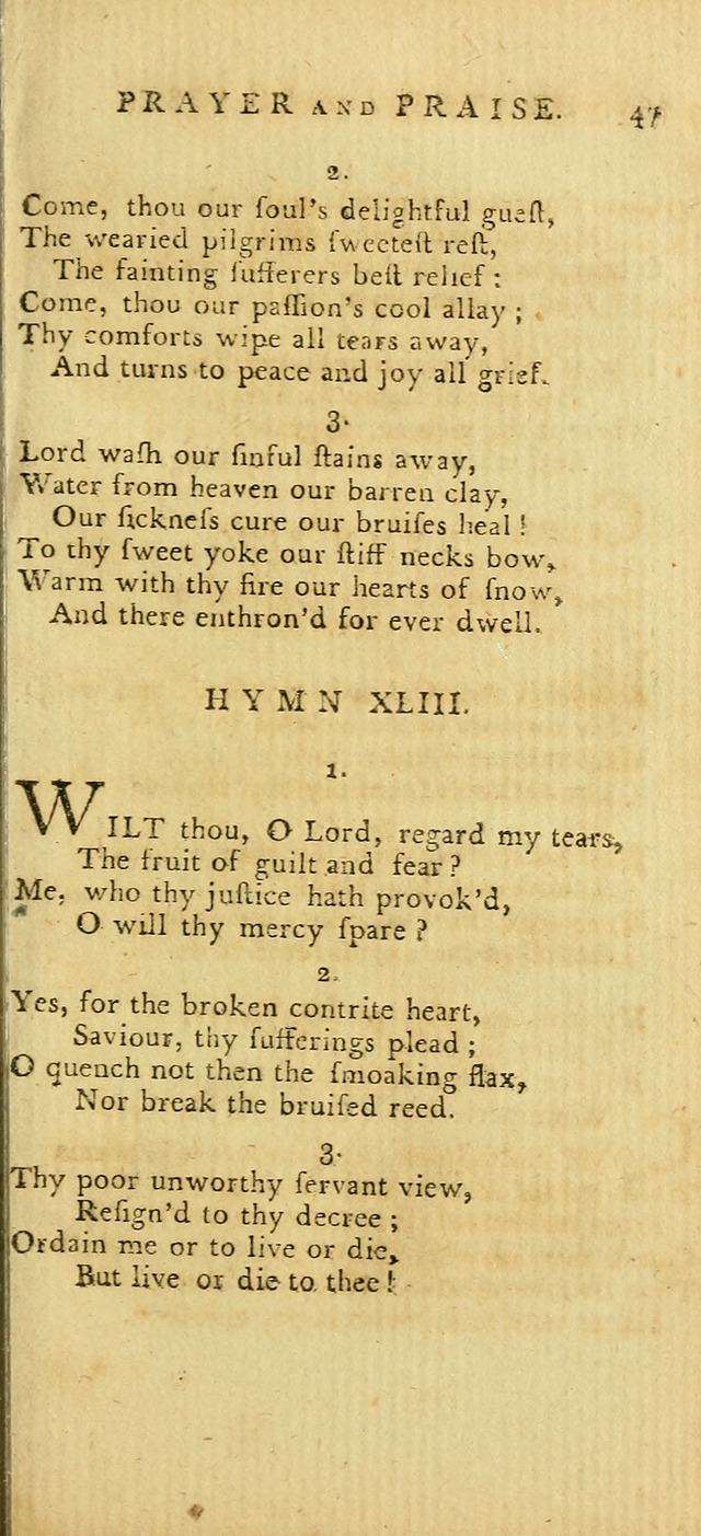 Hymns for the Use of the Society of United Christian Friends: with their constitution annexed page 47