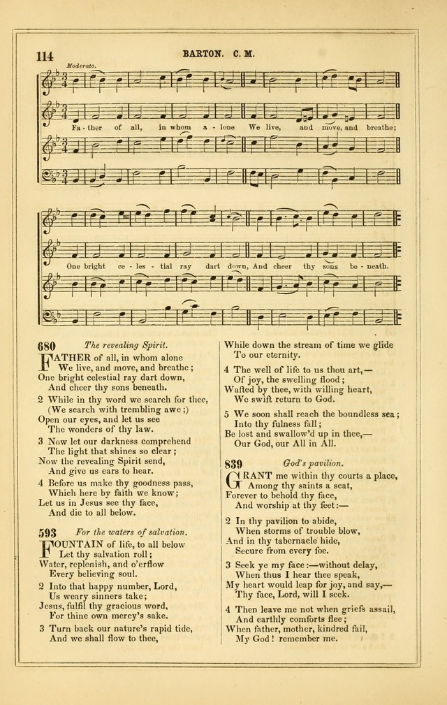 The Heart and Voice: or, Songs of Praise for the Sanctuary: hymn and tune book, designed for congregational singing in the Methodist Episcopal Church, and for congregations generally page 114