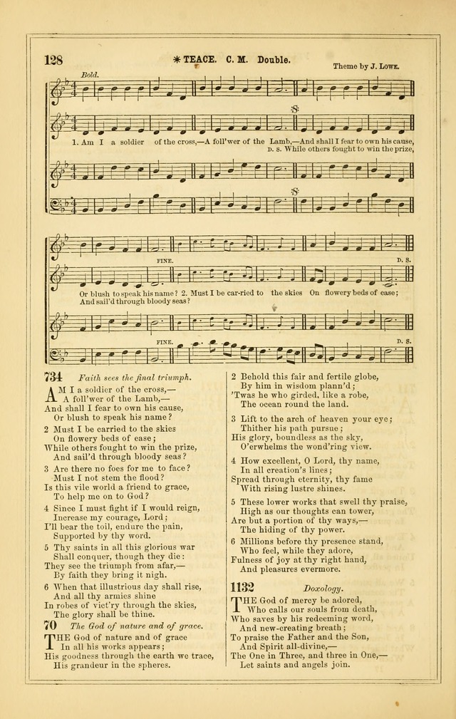 The Heart and Voice: or, Songs of Praise for the Sanctuary: hymn and tune book, designed for congregational singing in the Methodist Episcopal Church, and for congregations generally page 128