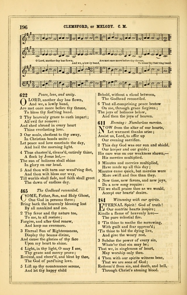 The Heart and Voice: or, Songs of Praise for the Sanctuary: hymn and tune book, designed for congregational singing in the Methodist Episcopal Church, and for congregations generally page 196