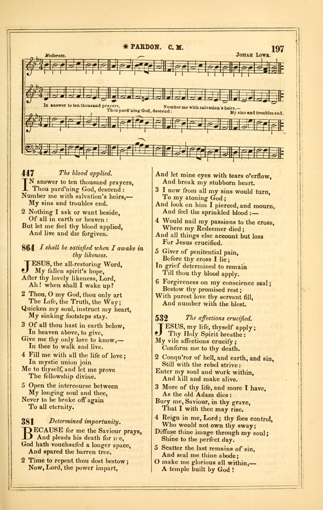 The Heart and Voice: or, Songs of Praise for the Sanctuary: hymn and tune book, designed for congregational singing in the Methodist Episcopal Church, and for congregations generally page 197