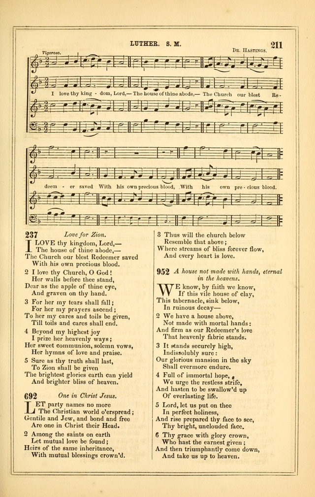 The Heart and Voice: or, Songs of Praise for the Sanctuary: hymn and tune book, designed for congregational singing in the Methodist Episcopal Church, and for congregations generally page 211
