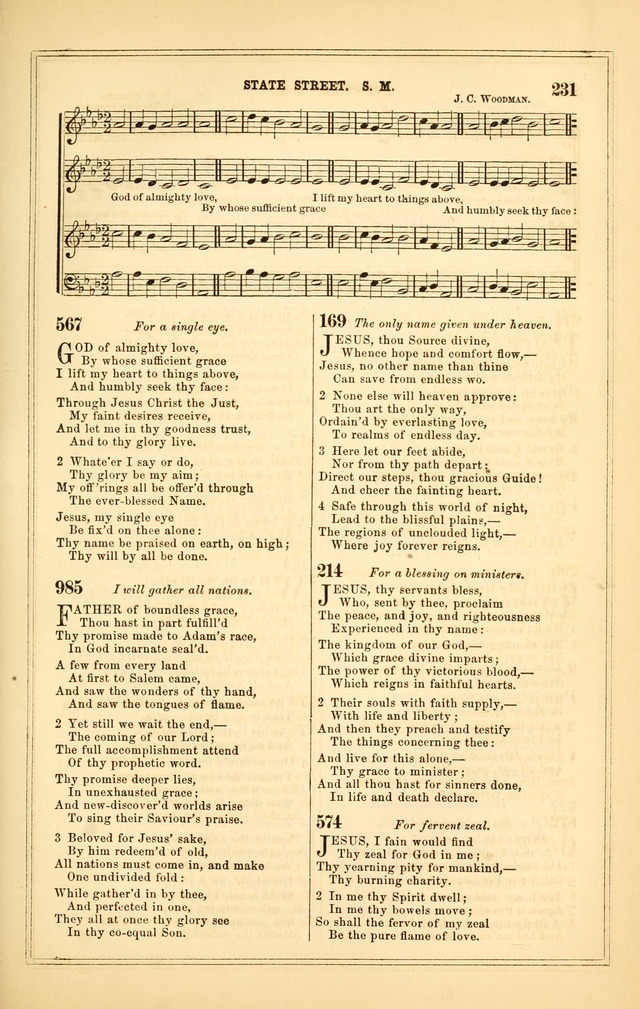 The Heart and Voice: or, Songs of Praise for the Sanctuary: hymn and tune book, designed for congregational singing in the Methodist Episcopal Church, and for congregations generally page 231