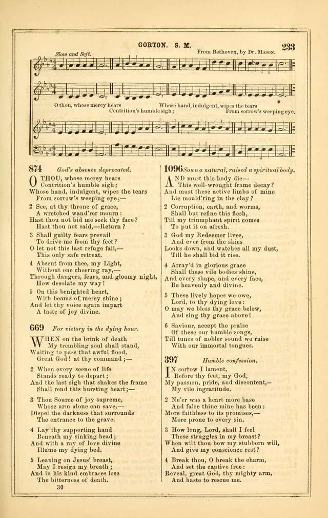 The Heart and Voice: or, Songs of Praise for the Sanctuary: hymn and tune book, designed for congregational singing in the Methodist Episcopal Church, and for congregations generally page 233