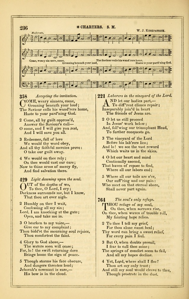 The Heart and Voice: or, Songs of Praise for the Sanctuary: hymn and tune book, designed for congregational singing in the Methodist Episcopal Church, and for congregations generally page 236