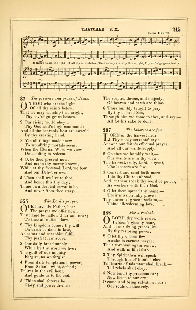 The Heart and Voice: or, Songs of Praise for the Sanctuary: hymn and tune book, designed for congregational singing in the Methodist Episcopal Church, and for congregations generally page 245