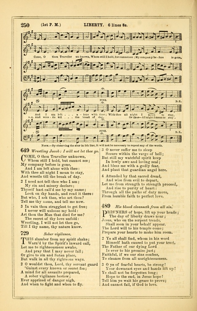 The Heart and Voice: or, Songs of Praise for the Sanctuary: hymn and tune book, designed for congregational singing in the Methodist Episcopal Church, and for congregations generally page 250