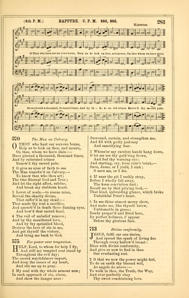 The Heart and Voice: or, Songs of Praise for the Sanctuary: hymn and tune book, designed for congregational singing in the Methodist Episcopal Church, and for congregations generally page 283