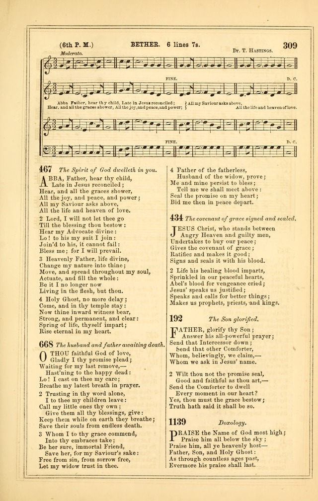The Heart and Voice: or, Songs of Praise for the Sanctuary: hymn and tune book, designed for congregational singing in the Methodist Episcopal Church, and for congregations generally page 309