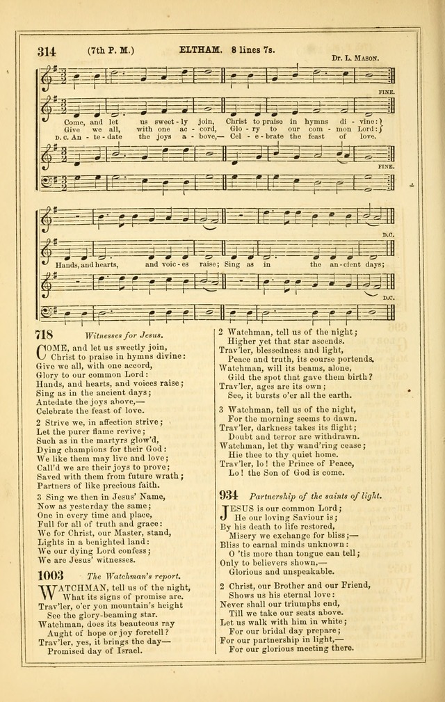 The Heart and Voice: or, Songs of Praise for the Sanctuary: hymn and tune book, designed for congregational singing in the Methodist Episcopal Church, and for congregations generally page 314
